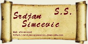Srđan Simčević vizit kartica